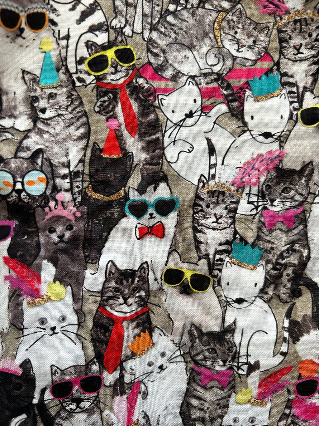 Cool Cats Shorter Length Fit & Flare Dress