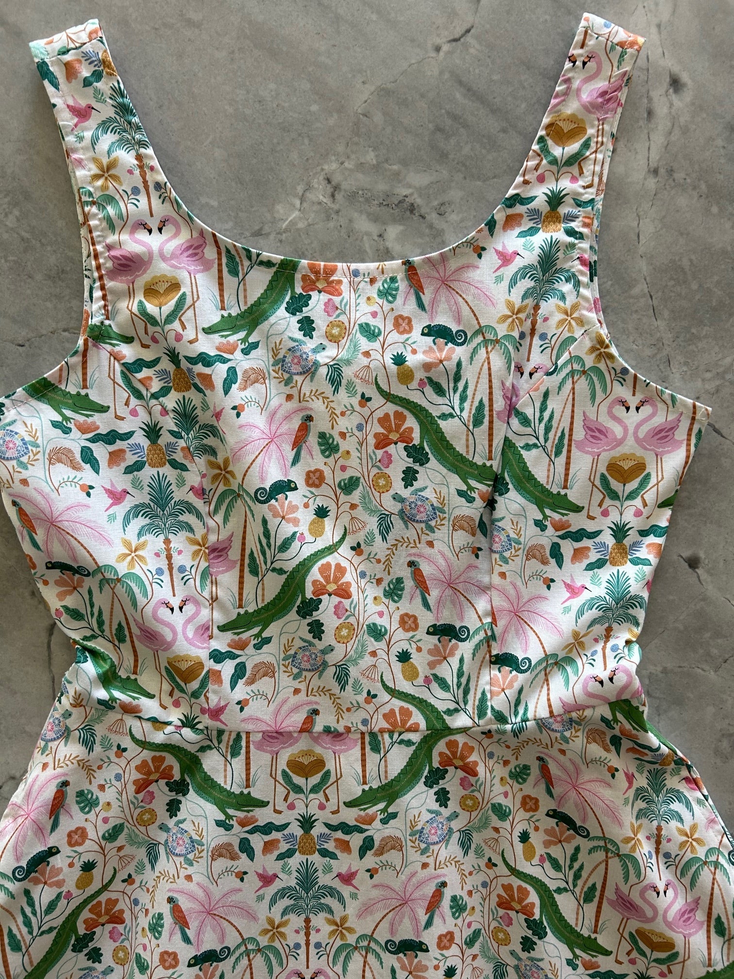 Tropical Skater Dress - Medium only, 1 left!