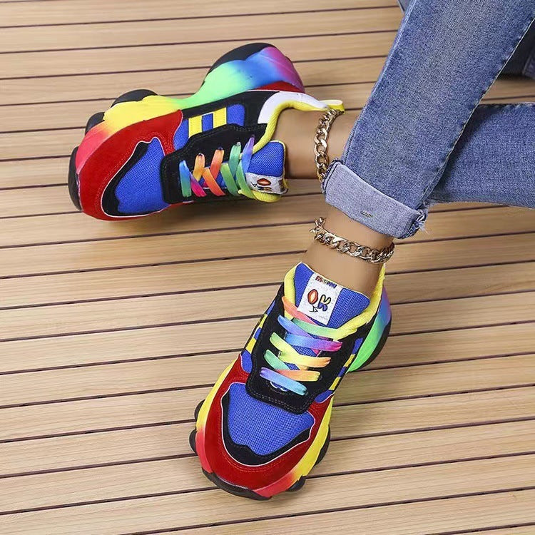 Rainbow sporty shoes for women