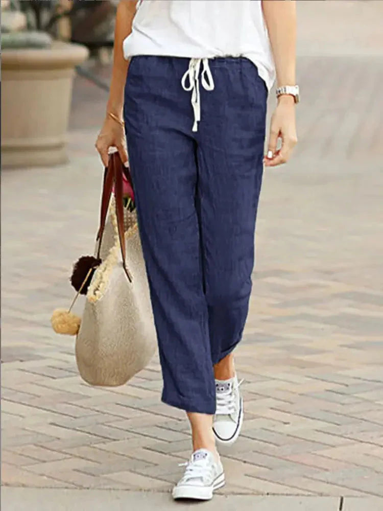 Cotton Y2K Wide Leg Pants – High Waist Streetwear Baggy Trousers