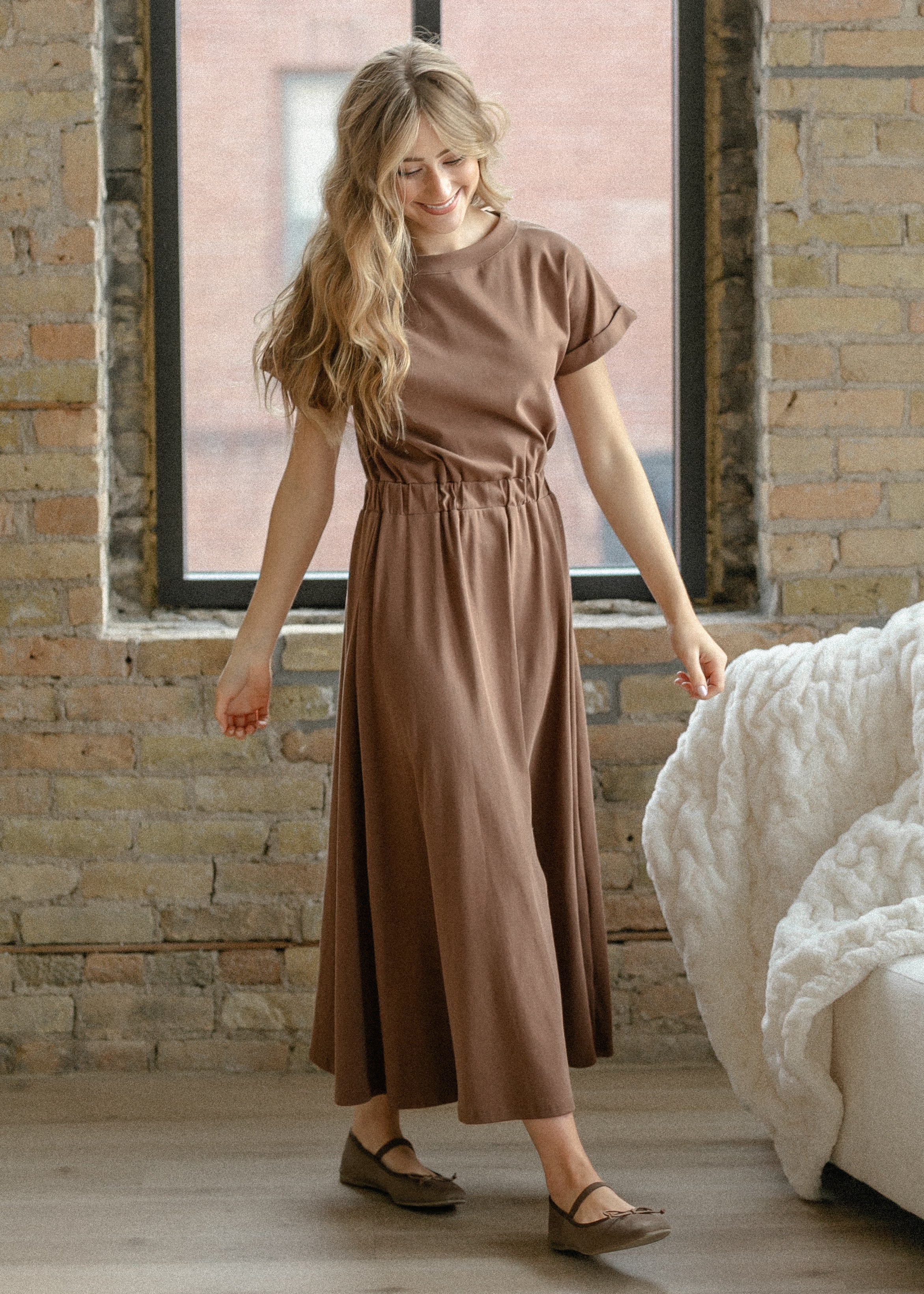 Casey Cap Sleeve Midi Dress