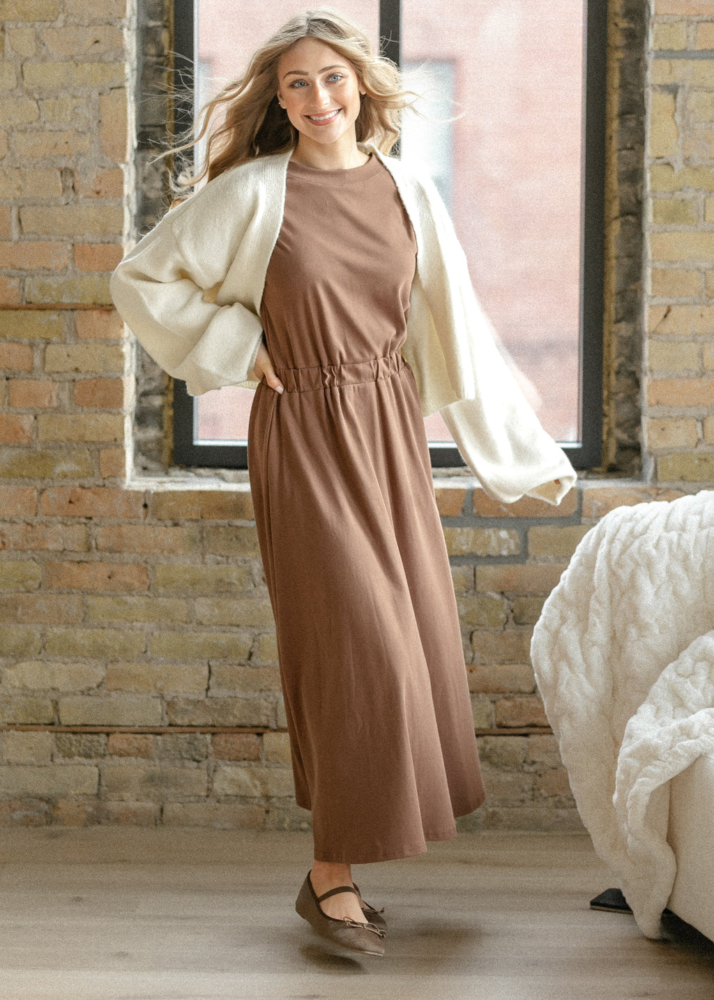 Casey Cap Sleeve Midi Dress