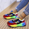 Rainbow sporty shoes for women